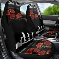 Remembrance Day Car Seat Cover Lest We Forget Poppy Flower - Wonder Print Shop