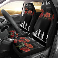 Remembrance Day Car Seat Cover Lest We Forget Poppy Flower - Wonder Print Shop
