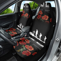 Remembrance Day Car Seat Cover Lest We Forget Poppy Flower - Wonder Print Shop
