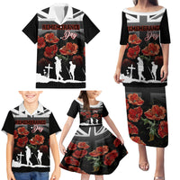 Remembrance Day Family Matching Puletasi Dress and Hawaiian Shirt Lest We Forget Poppy Flower - Wonder Print Shop