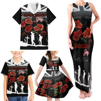 Remembrance Day Family Matching Tank Maxi Dress and Hawaiian Shirt Lest We Forget Poppy Flower - Wonder Print Shop