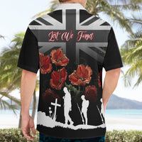 Remembrance Day Hawaiian Shirt Lest We Forget Poppy Flower - Wonder Print Shop