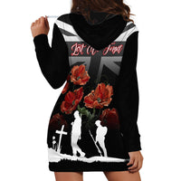 Remembrance Day Hoodie Dress Lest We Forget Poppy Flower - Wonder Print Shop