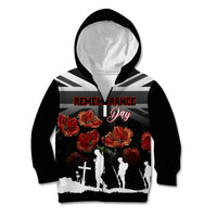 Remembrance Day Kid Hoodie Lest We Forget Poppy Flower - Wonder Print Shop