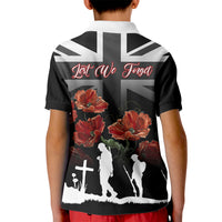 Remembrance Day Kid Polo Shirt Lest We Forget Poppy Flower - Wonder Print Shop