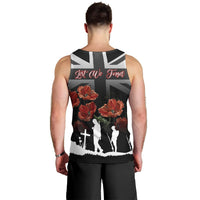 Remembrance Day Men Tank Top Lest We Forget Poppy Flower - Wonder Print Shop