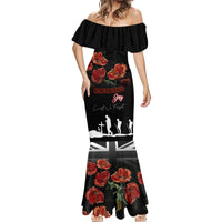 Remembrance Day Mermaid Dress Lest We Forget Poppy Flower - Wonder Print Shop