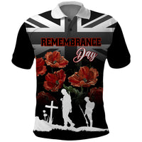 Remembrance Day Polo Shirt Lest We Forget Poppy Flower - Wonder Print Shop