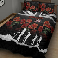 Remembrance Day Quilt Bed Set Lest We Forget Poppy Flower - Wonder Print Shop
