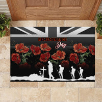 Remembrance Day Rubber Doormat Lest We Forget Poppy Flower - Wonder Print Shop
