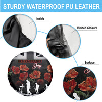 Remembrance Day Spare Tire Cover Lest We Forget Poppy Flower - Wonder Print Shop