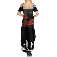 Remembrance Day Summer Maxi Dress Lest We Forget Poppy Flower - Wonder Print Shop