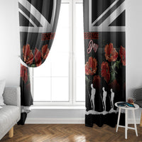Remembrance Day Window Curtain Lest We Forget Poppy Flower - Wonder Print Shop