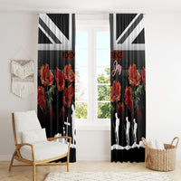 Remembrance Day Window Curtain Lest We Forget Poppy Flower - Wonder Print Shop