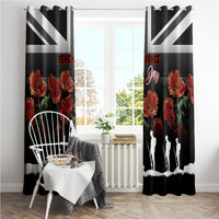 Remembrance Day Window Curtain Lest We Forget Poppy Flower - Wonder Print Shop
