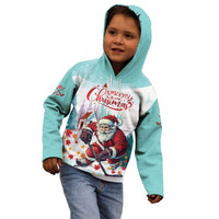 Personalized Canada Santa Playing Hockey Kid Hoodie - Wonder Print Shop