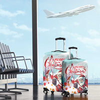Canada Santa Playing Hockey Luggage Cover - Wonder Print Shop