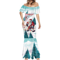 Personalized Canada Santa Playing Hockey Mermaid Dress - Wonder Print Shop