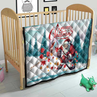 Canada Santa Playing Hockey Quilt - Wonder Print Shop