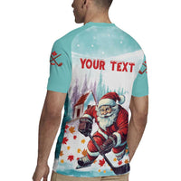 Personalized Canada Santa Playing Hockey Rugby Jersey - Wonder Print Shop