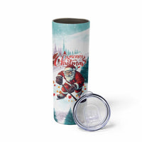 Personalized Canada Santa Playing Hockey Skinny Tumbler - Wonder Print Shop