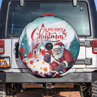 Canada Santa Playing Hockey Spare Tire Cover - Wonder Print Shop