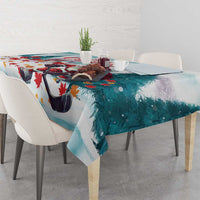 Canada Santa Playing Hockey Tablecloth - Wonder Print Shop
