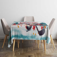 Canada Santa Playing Hockey Tablecloth - Wonder Print Shop
