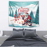 Canada Santa Playing Hockey Tapestry - Wonder Print Shop