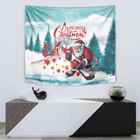 Canada Santa Playing Hockey Tapestry - Wonder Print Shop