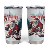 Personalized Canada Santa Playing Hockey Tumbler Cup - Wonder Print Shop