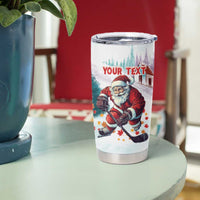 Personalized Canada Santa Playing Hockey Tumbler Cup - Wonder Print Shop