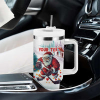 Personalized Canada Santa Playing Hockey Tumbler With Handle - Wonder Print Shop
