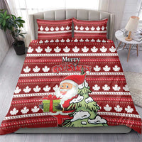 Canada Christmas Bedding Set Maple Leaf Pattern - Wonder Print Shop