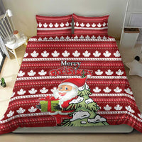 Canada Christmas Bedding Set Maple Leaf Pattern - Wonder Print Shop