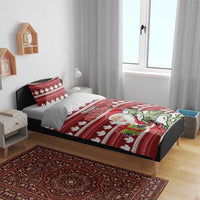 Canada Christmas Bedding Set Maple Leaf Pattern - Wonder Print Shop