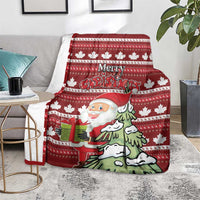 Canada Christmas Blanket Maple Leaf Pattern