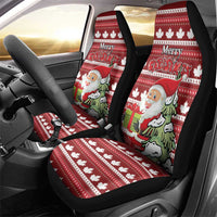 Canada Christmas Car Seat Cover Maple Leaf Pattern - Wonder Print Shop