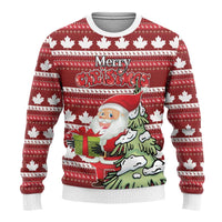Canada Christmas Ugly Christmas Sweater Maple Leaf Pattern - Wonder Print Shop
