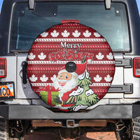 Canada Christmas Spare Tire Cover Maple Leaf Pattern - Wonder Print Shop