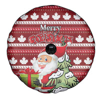 Canada Christmas Spare Tire Cover Maple Leaf Pattern - Wonder Print Shop