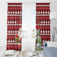 Canada Christmas Window Curtain Maple Leaf Pattern - Wonder Print Shop