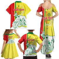 Senegal Independence Day Family Matching Summer Maxi Dress and Hawaiian Shirt Un Peuple Un But Une Foi 64th Anniversary - Wonder Print Shop