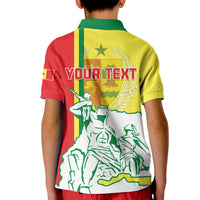 Senegal Independence Day Kid Polo Shirt Un Peuple Un But Une Foi 64th Anniversary - Wonder Print Shop