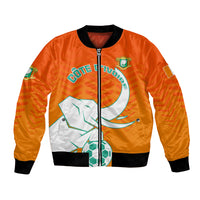 Ivory Coast Football Bomber Jacket Go Les Elephants - Wonder Print Shop