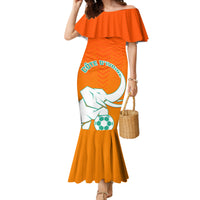 Ivory Coast Football Family Matching Mermaid Dress and Hawaiian Shirt Go Les Elephants - Wonder Print Shop