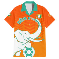 Ivory Coast Football Family Matching Short Sleeve Bodycon Dress and Hawaiian Shirt Go Les Elephants - Wonder Print Shop