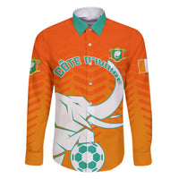 Ivory Coast Football Family Matching Short Sleeve Bodycon Dress and Hawaiian Shirt Go Les Elephants - Wonder Print Shop