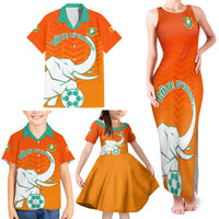 Ivory Coast Football Family Matching Tank Maxi Dress and Hawaiian Shirt Go Les Elephants - Wonder Print Shop