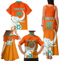 Ivory Coast Football Family Matching Tank Maxi Dress and Hawaiian Shirt Go Les Elephants - Wonder Print Shop